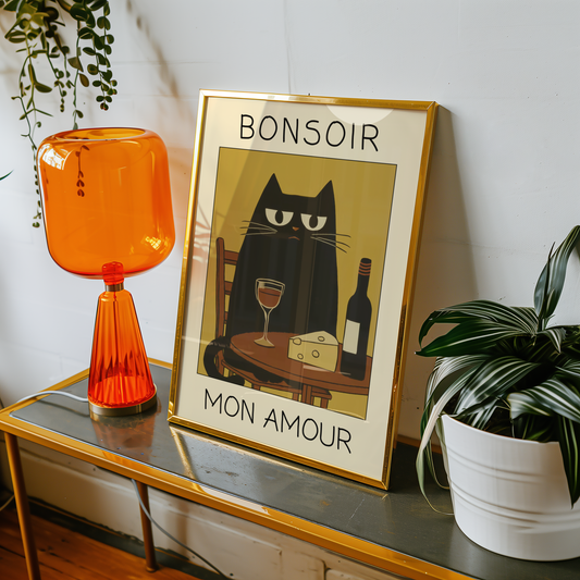 Evening Cat Rendezvous Poster