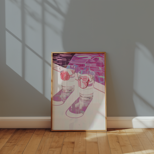 Poolside Drinks Poster