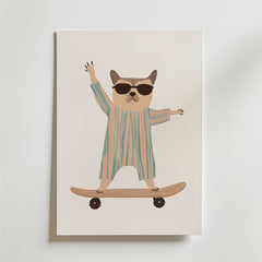 Skater Pup Poster