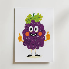 Giggly Grape Poster