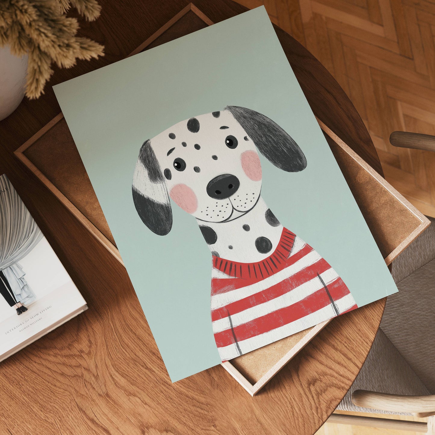 Dalmatian in Stripes Poster