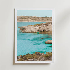 Turquoise Coastal View Poster