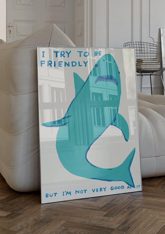 Friendly Shark Poster