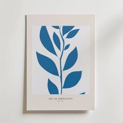 Blue Leaf Poster