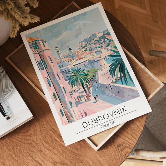 Dubrovnik Coastal View Poster