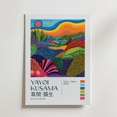 Yayoi Kusama Endless Patterned Landscape Poster