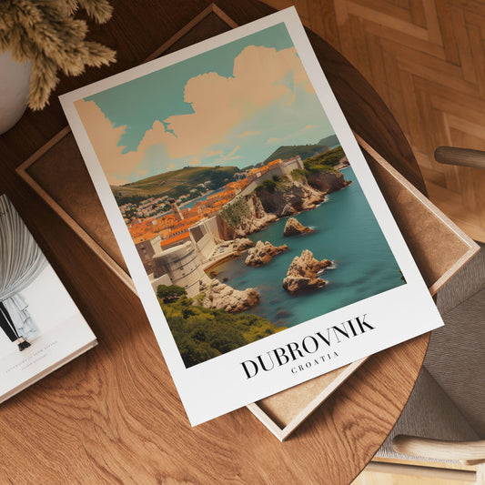 Sunlit Shores Of Dubrovnik Poster