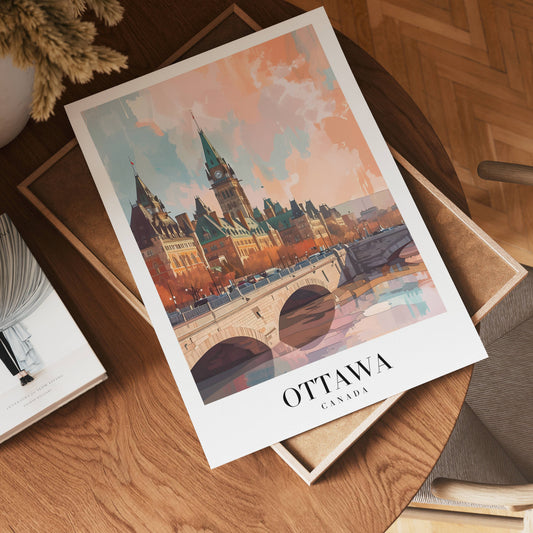 Golden Light Over Ottawa Poster