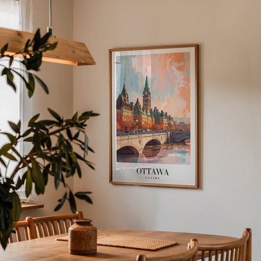 Golden Light Over Ottawa Poster