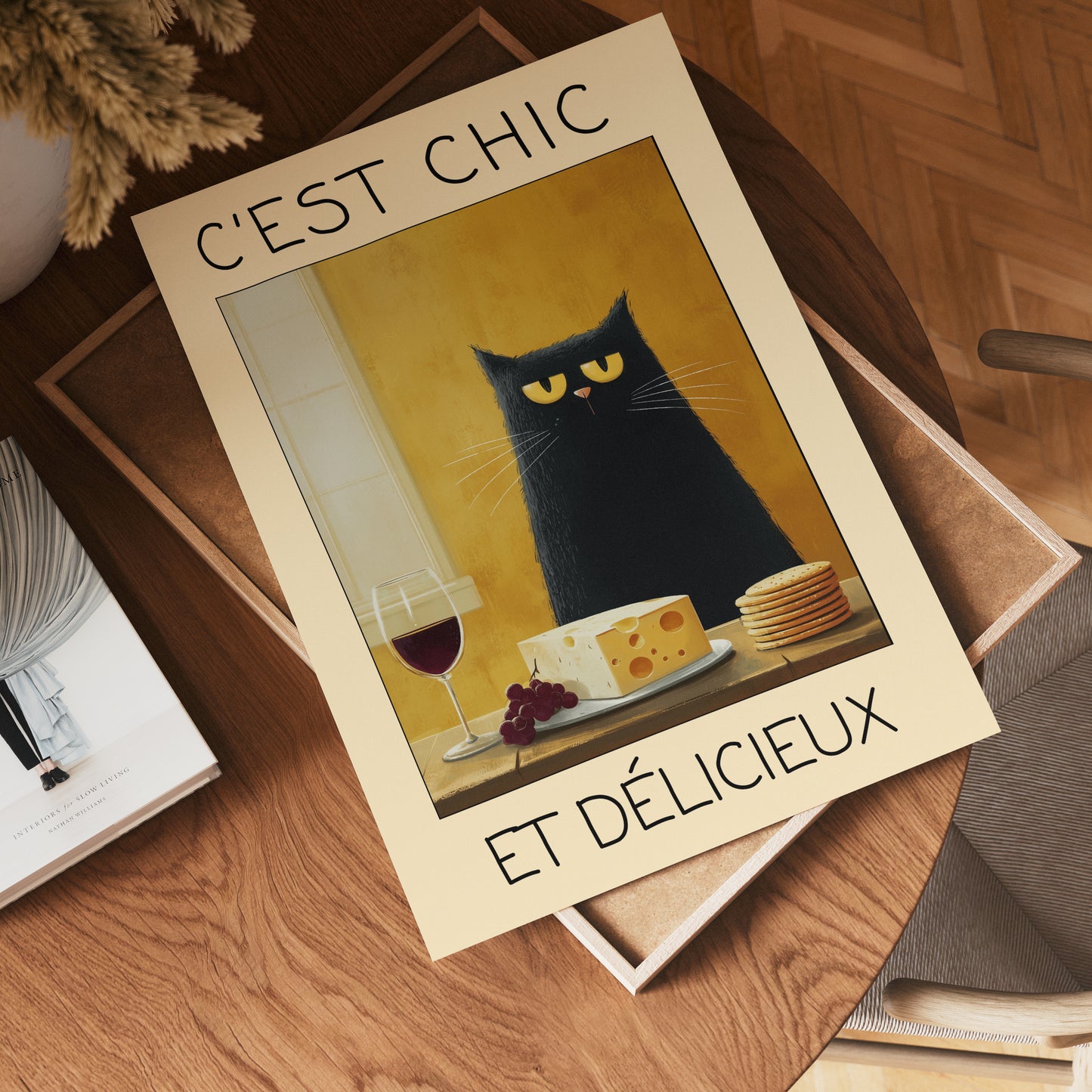 French Gourmet Cat Poster