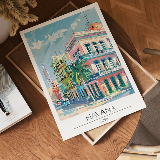 Havana Pastel Streets Poster