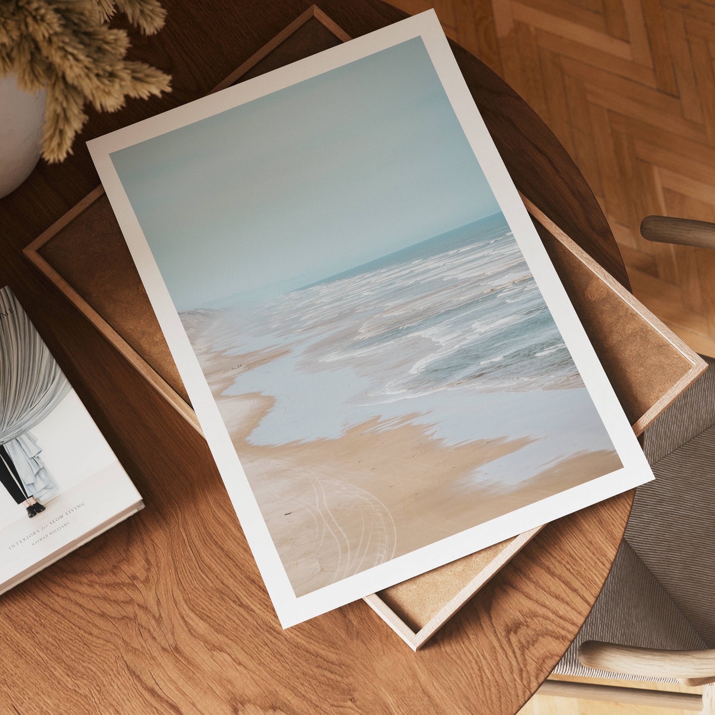 Misty Shoreline Poster