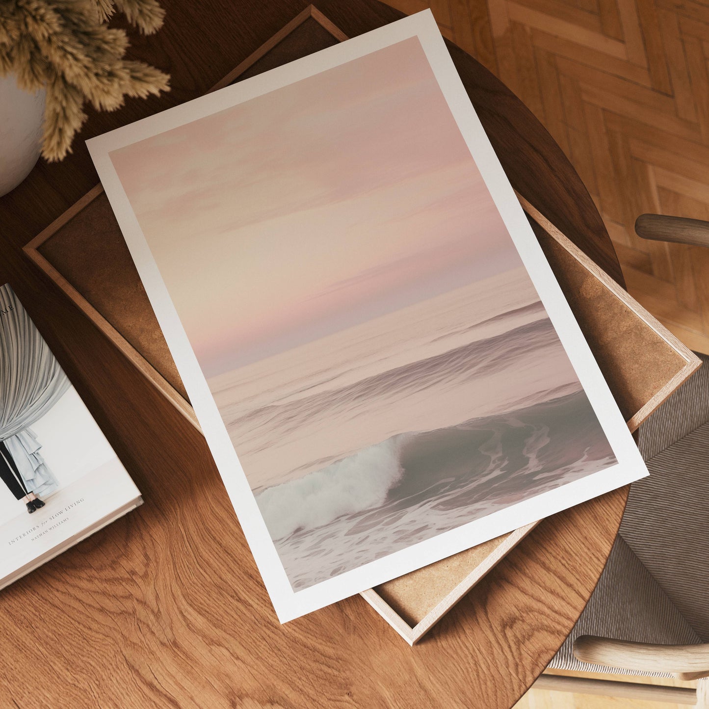 Soft Pink Waves Poster