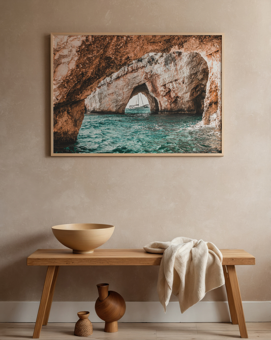 Coastal Cave Passage Poster
