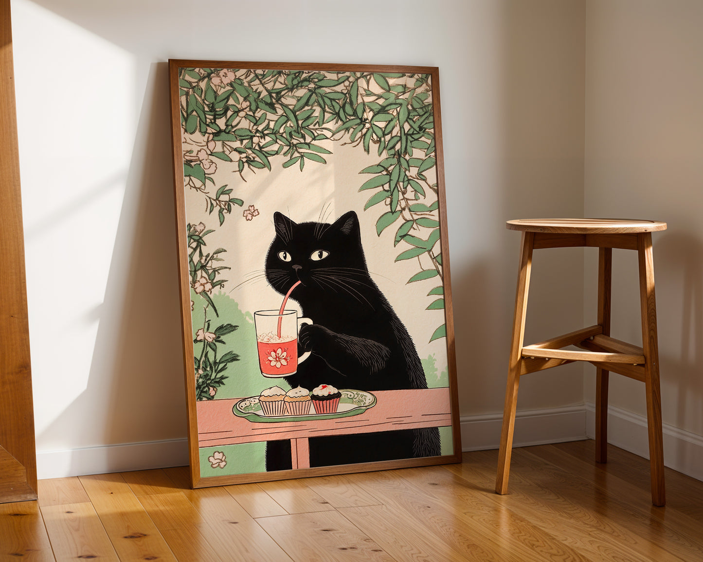 Afternoon Tea Cat Poster