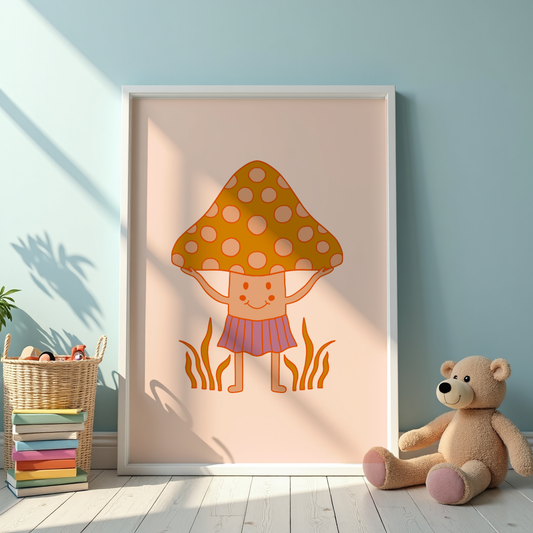 Mushroom Kid Poster