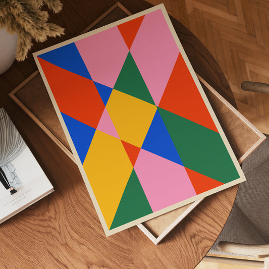 Bauhaus Diamond Grid Poster