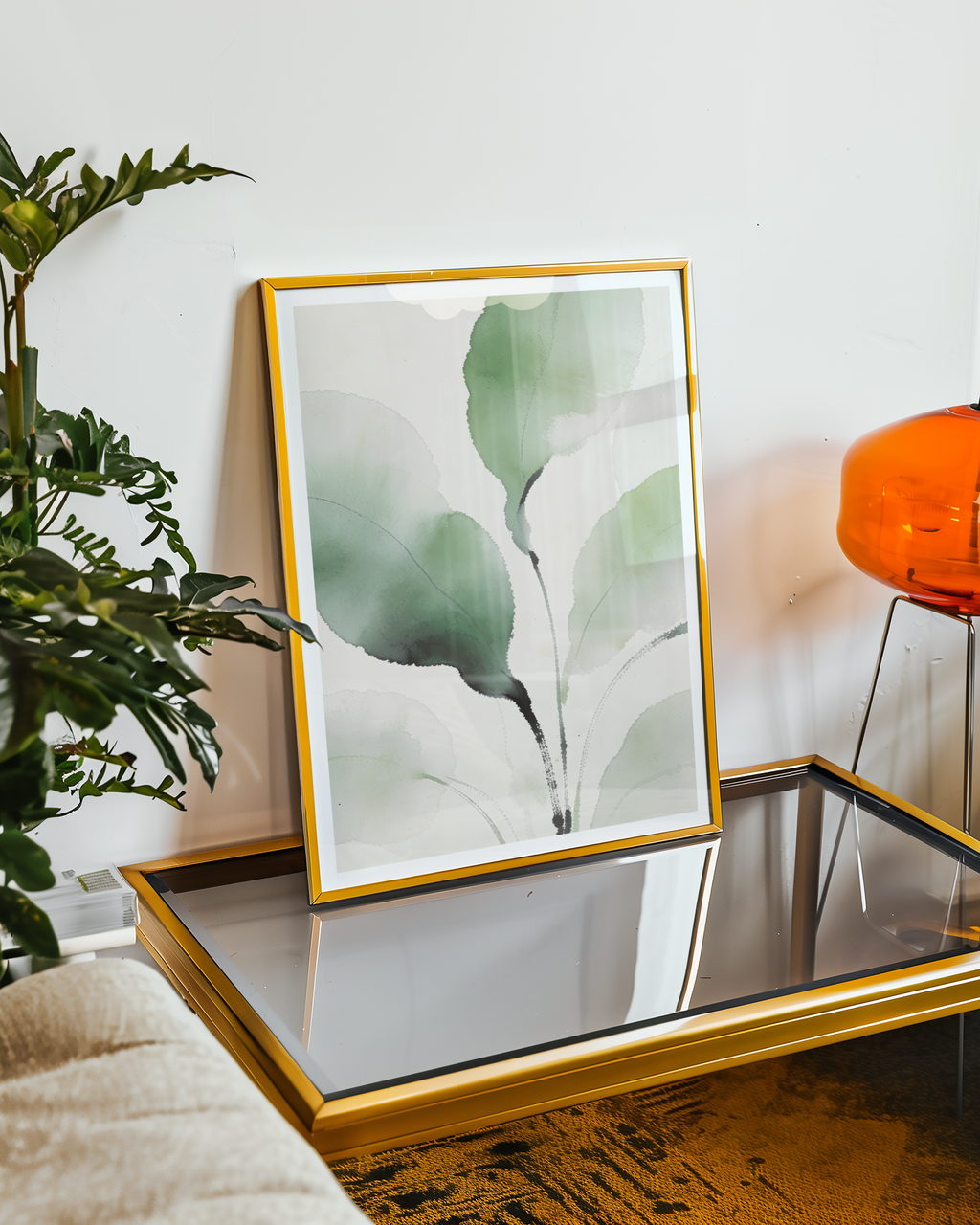 Verdant Flow Harmony Poster – poster väggdekoration inredning – Affischer hos Bozetto