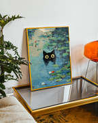 Waterlily Cat Poster