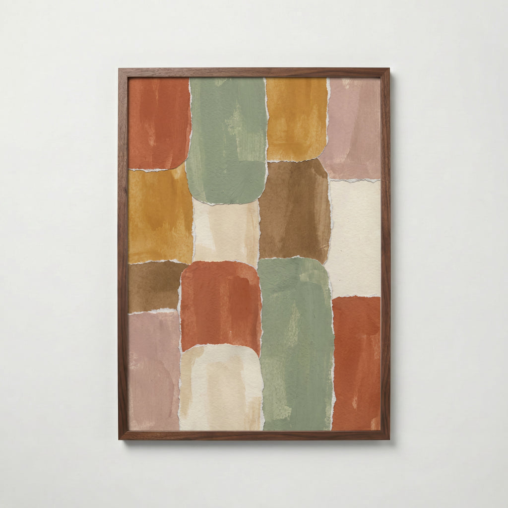 Terracotta Collage Poster – valnötsram