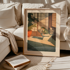 Morning Paper Frog Poster – poster på vägg inredning