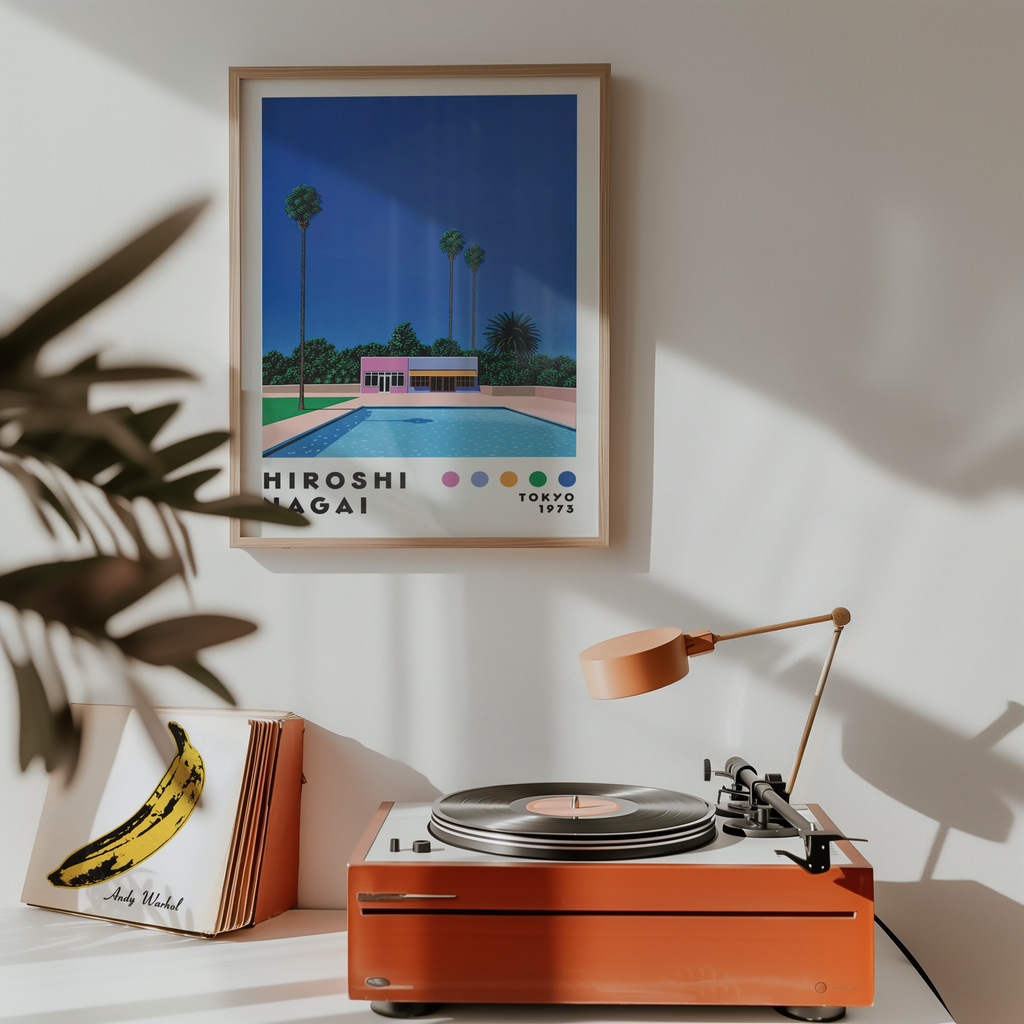 Hiroshi Nagai Poolside House Poster
