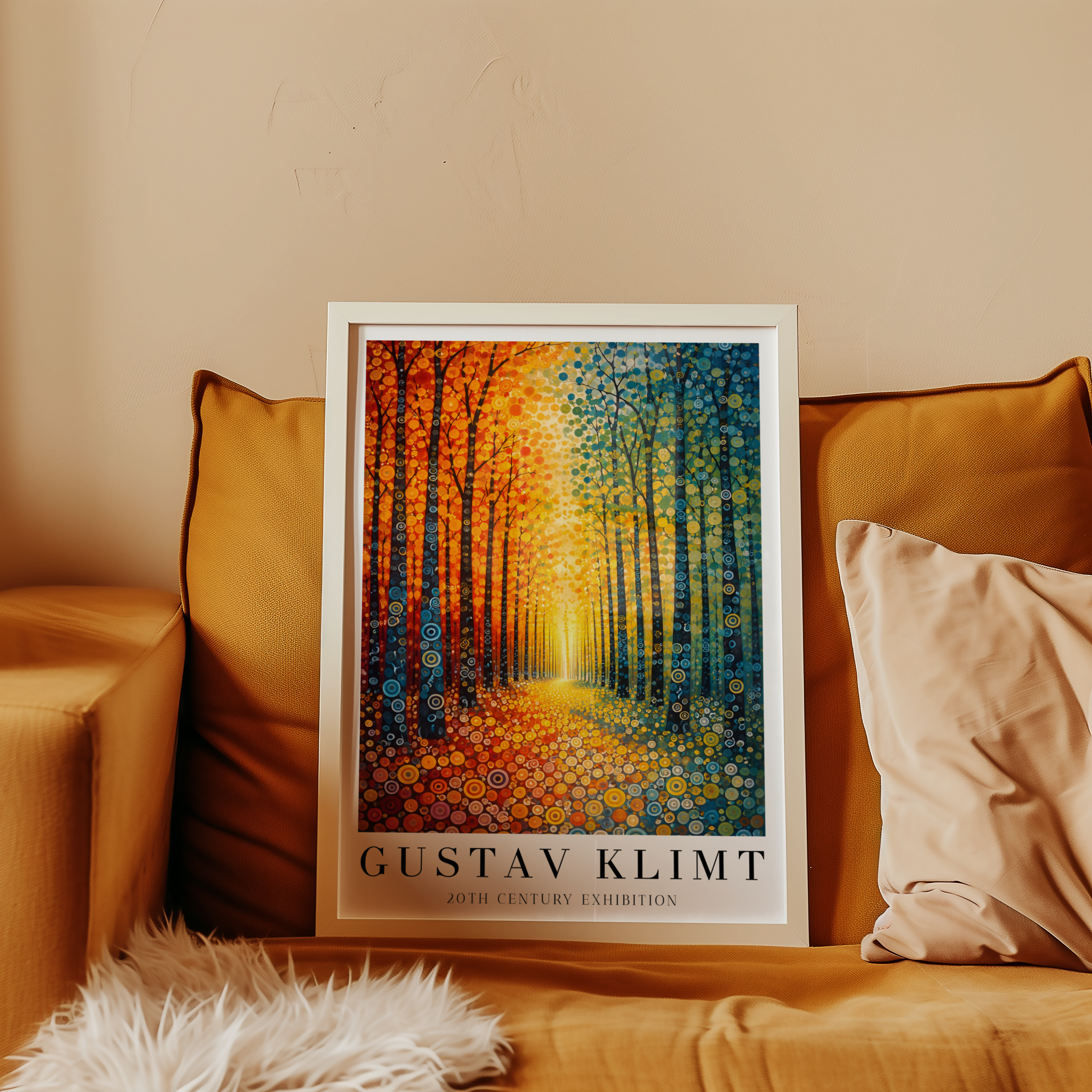 Gustav Klimt Chromatic Forest Passage Poster – poster väggdekoration inredning – Affischer hos Bozetto