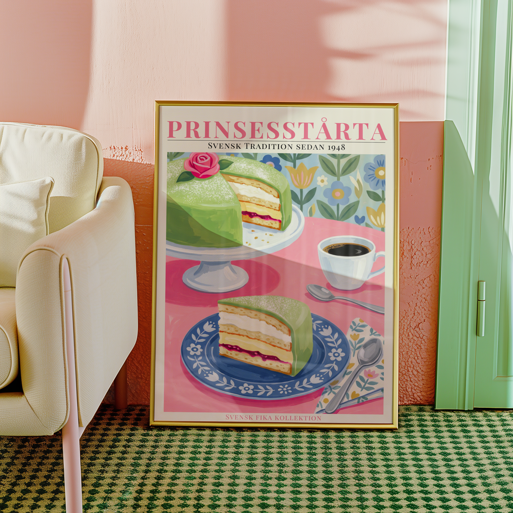 Prinsesstårta Poster – poster på vägg inredning