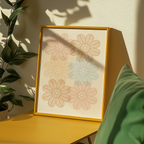 Pastel Flower Geometry Poster