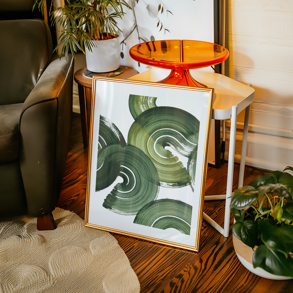 Verdant Motion No. 1 Poster – poster väggdekoration inredning – Affischer hos Bozetto