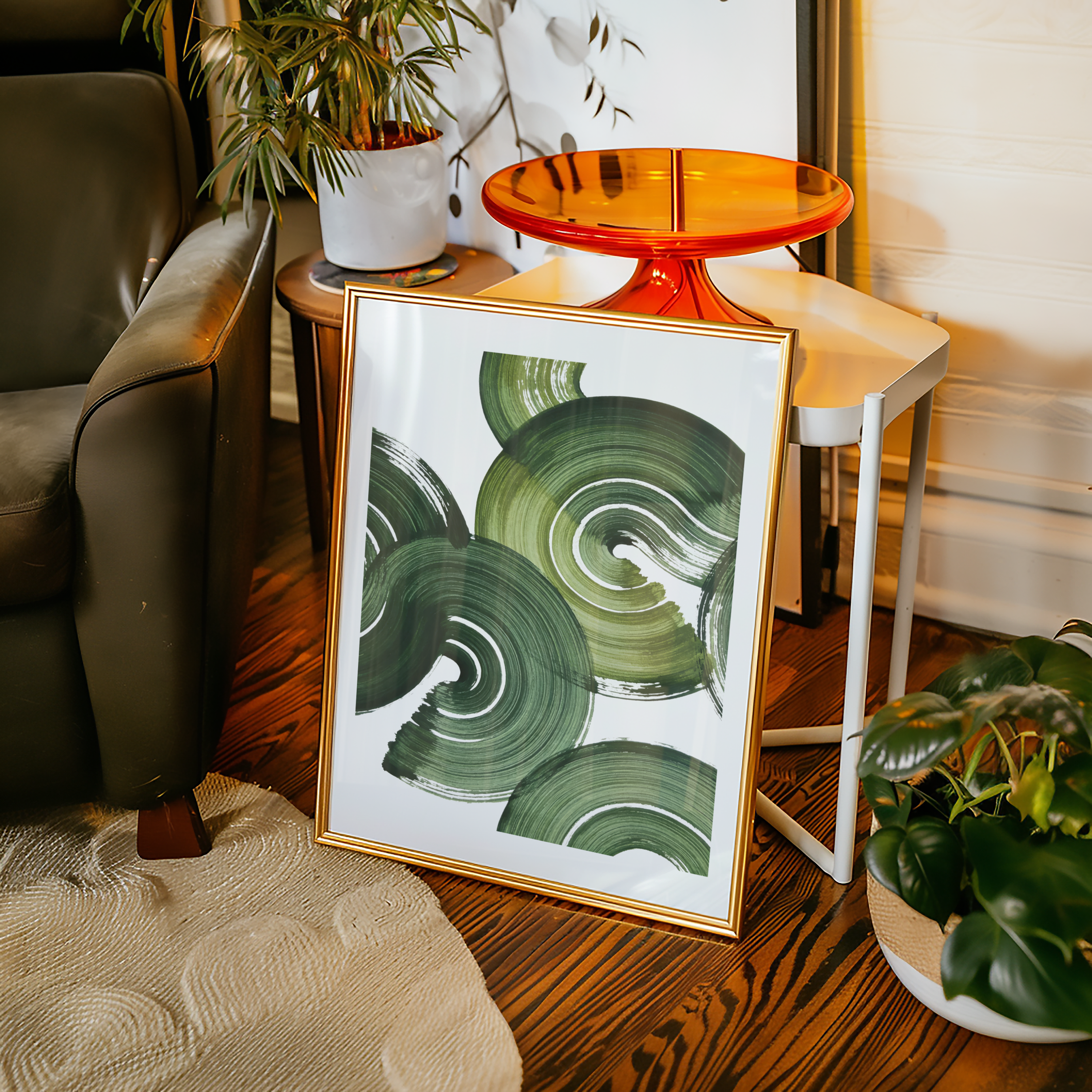 Verdant Motion No. 1 Poster – poster väggdekoration inredning – Affischer hos Bozetto