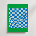 Distorted Checks Poster