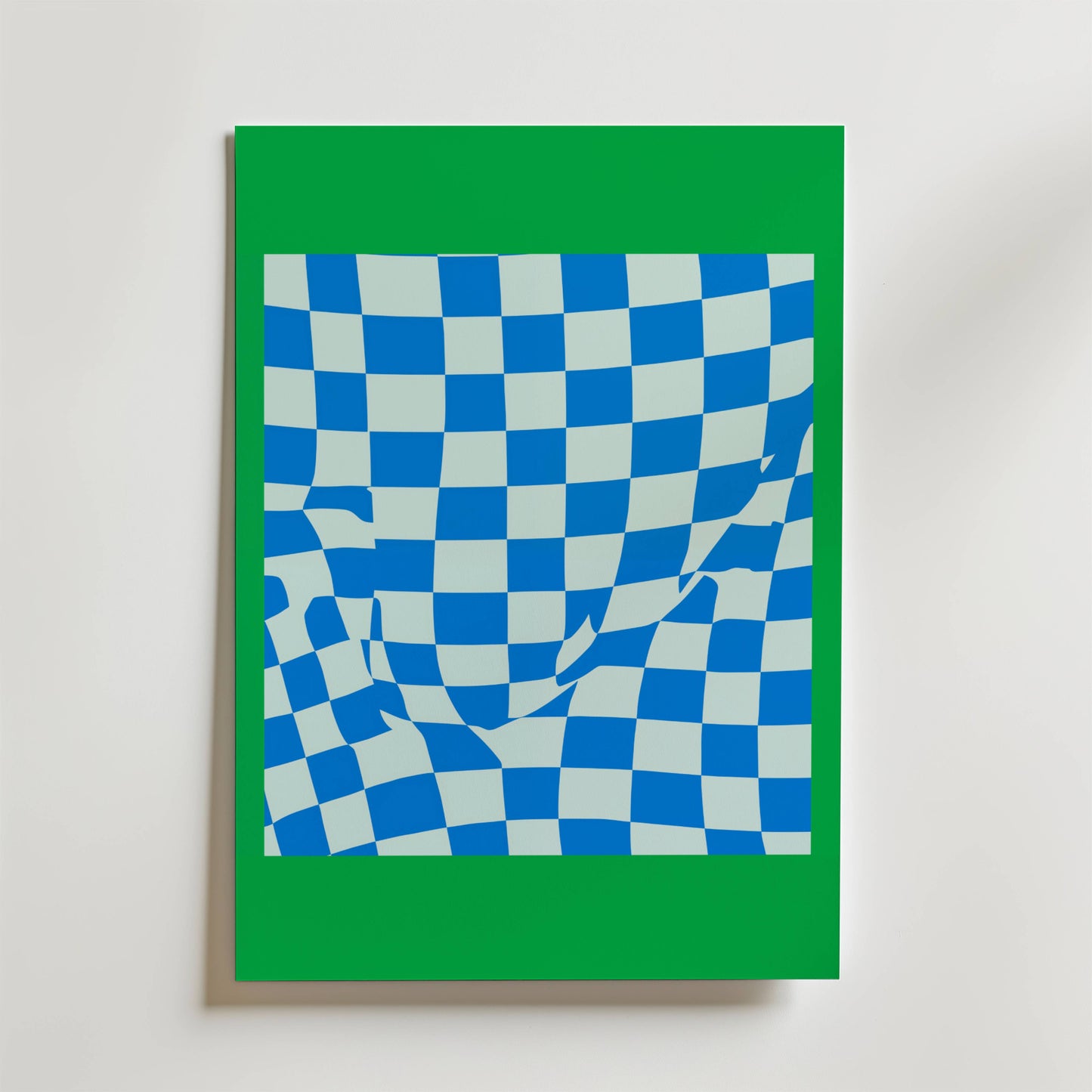 Distorted Checks Poster