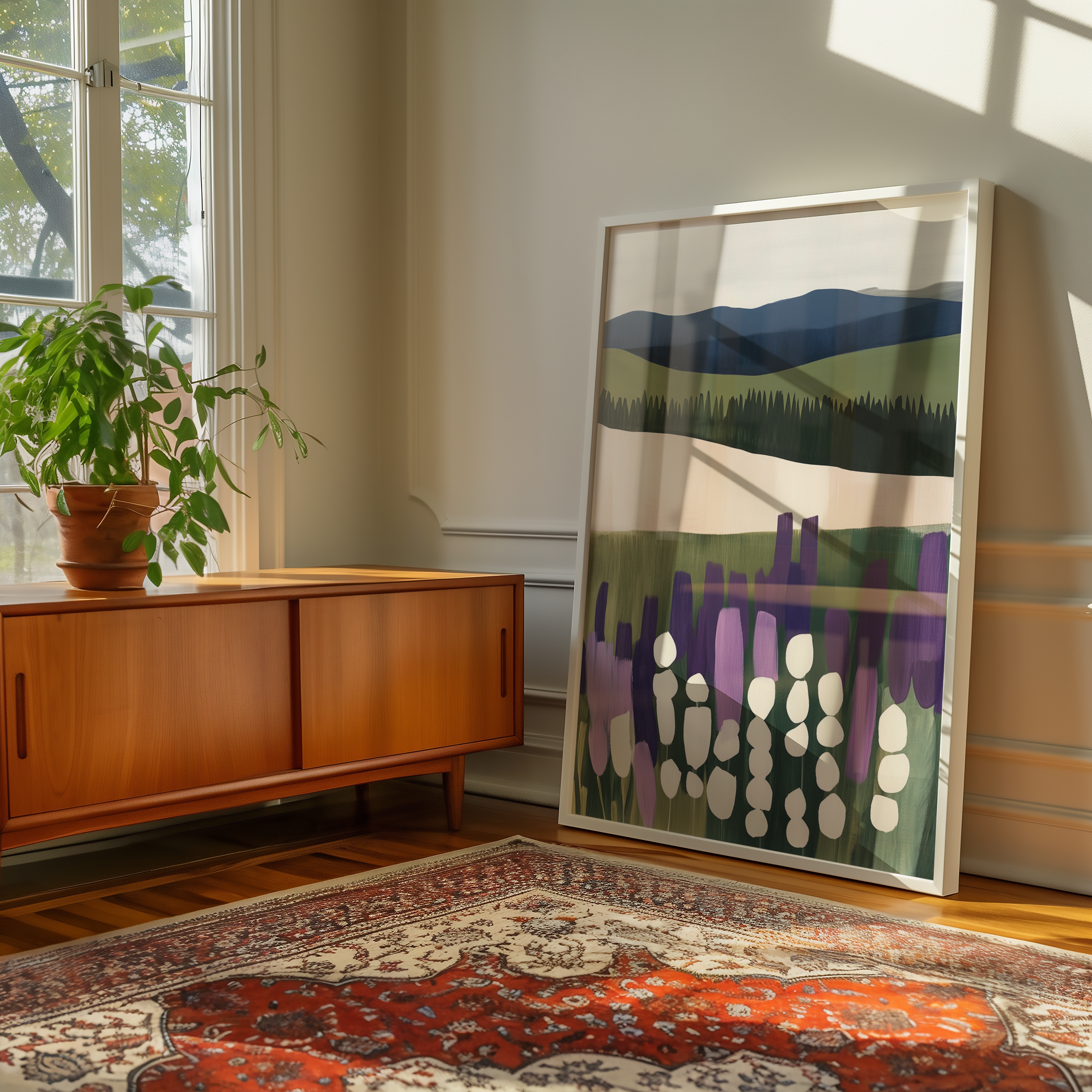 Flowers in Field No.2 Poster