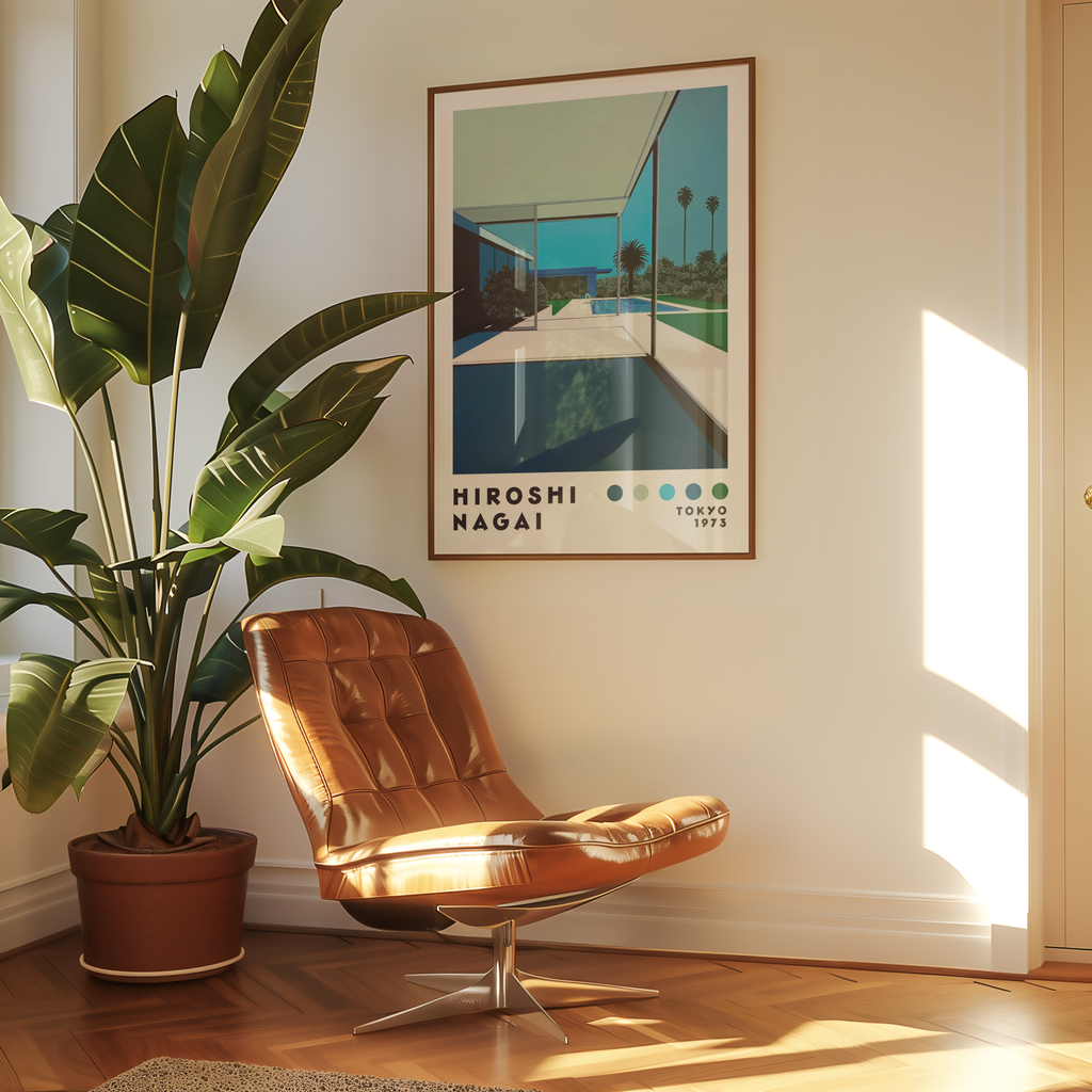 Hiroshi Nagai Poolside Morning Poster