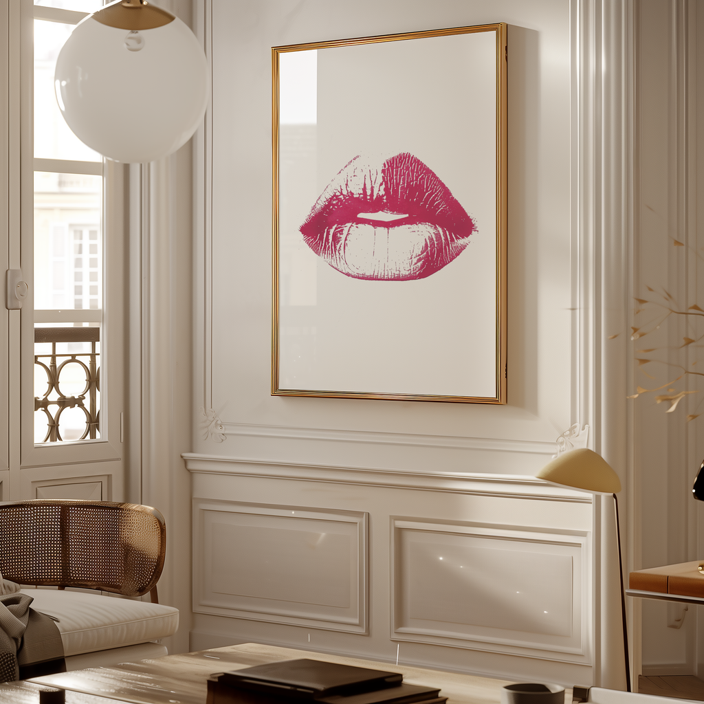 Pink Kiss Print Poster