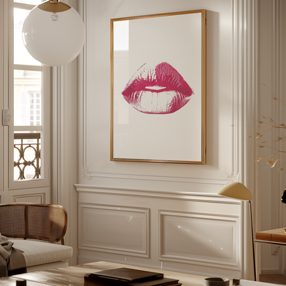 Pink Kiss Print Poster