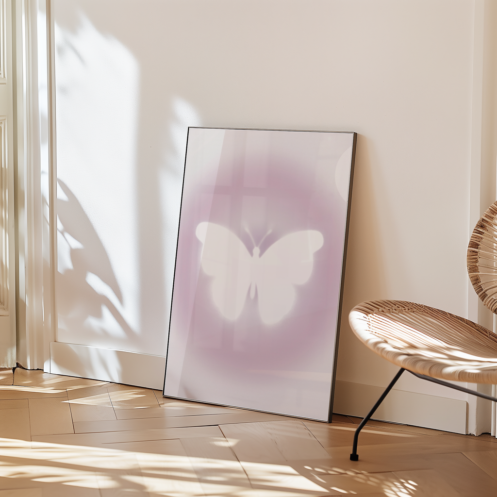 Soft Glow Butterfly Poster