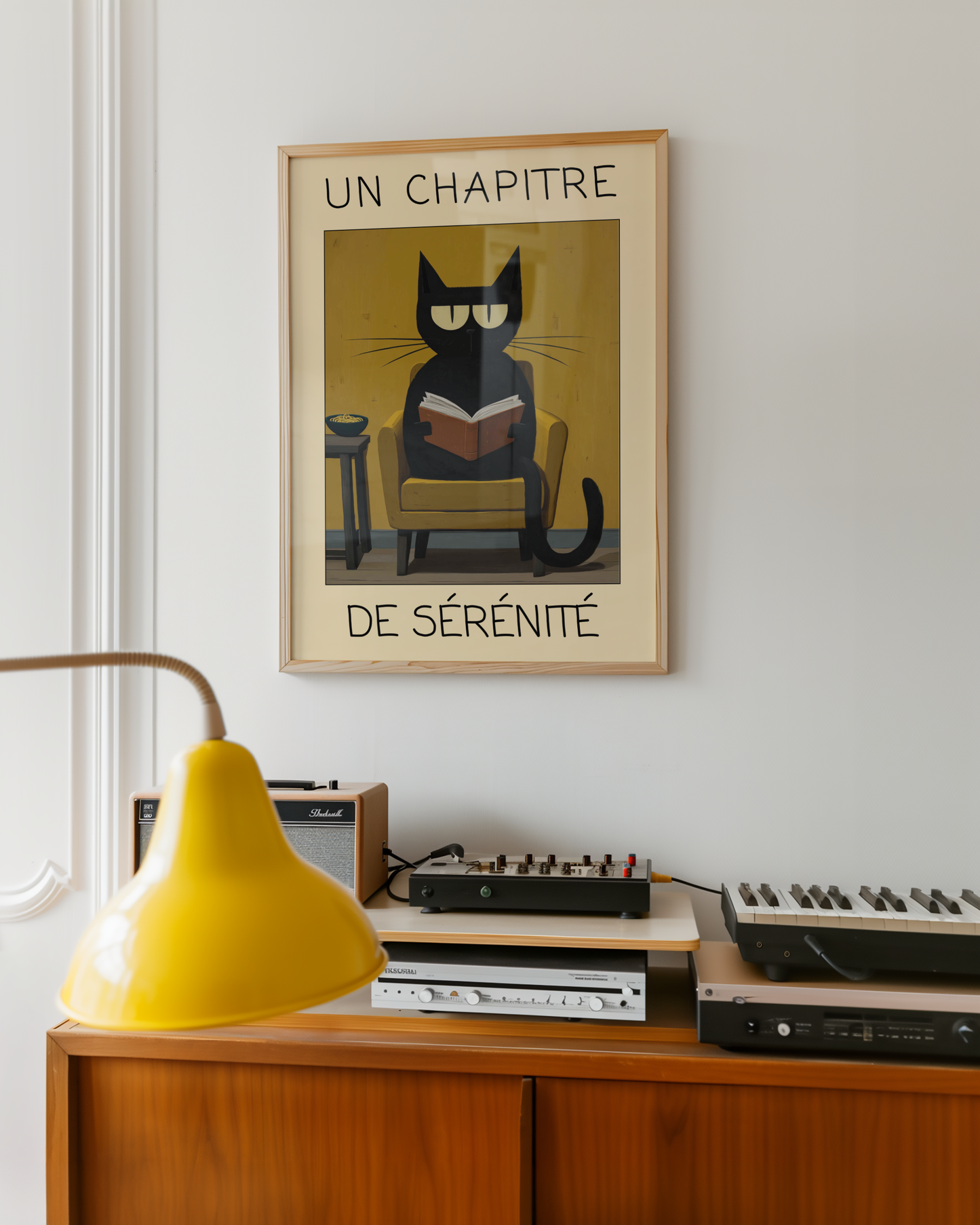 Quiet Reading Cat Poster