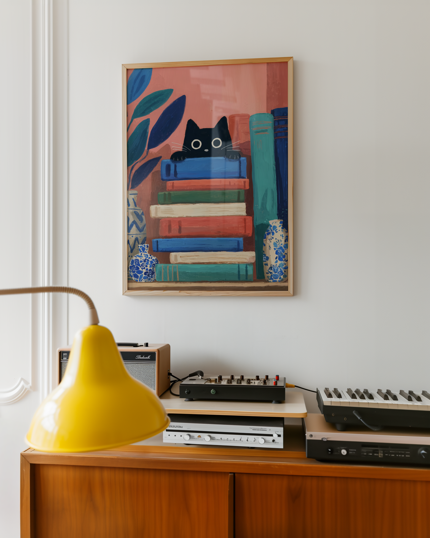 Curious Book Cat Poster