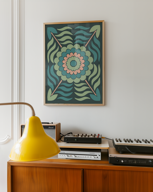 Midnight Bloom Pattern Poster