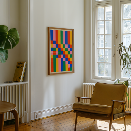 Bauhaus Color Grid Poster