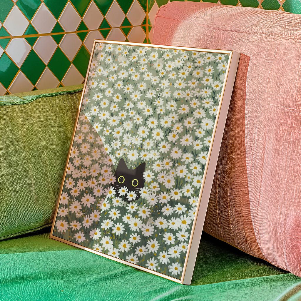 Hidden in Green Bloom Poster – poster på vägg inredning