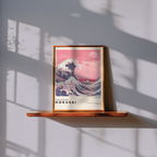 Hokusai Pink Wave Poster