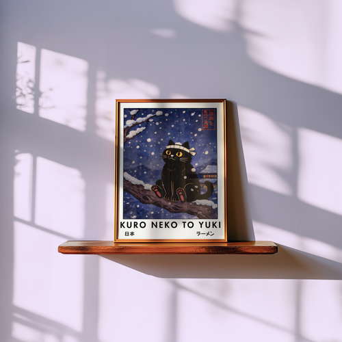 Kuro Neko to Yuki Cat Poster
