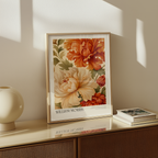 William Morris Amber Peony Bloom Poster – poster på vägg inredning