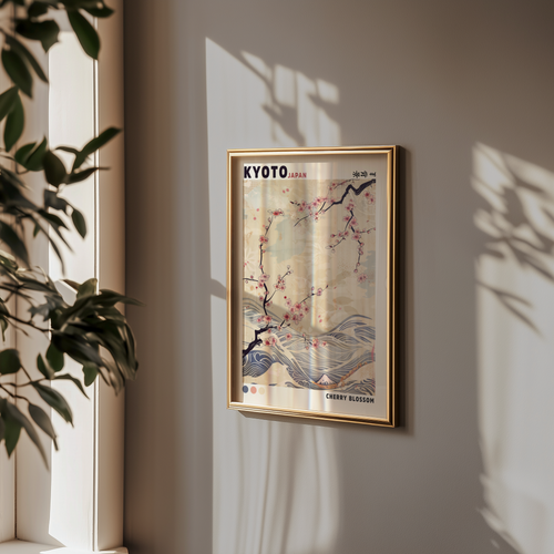 Kyoto Blossom Wave Poster