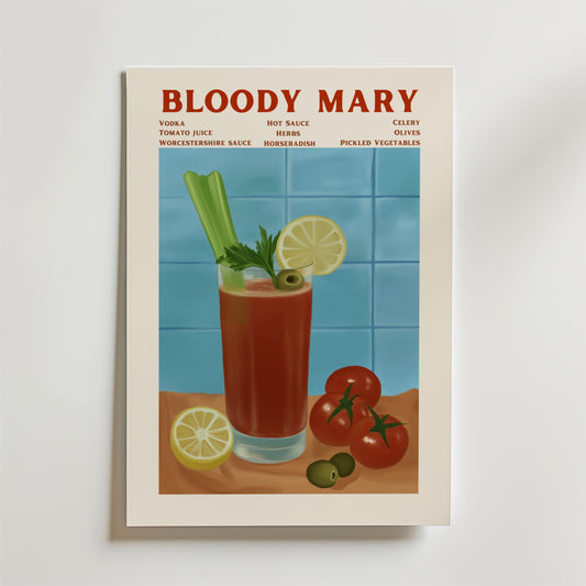 Bloody Mary Cocktail Poster