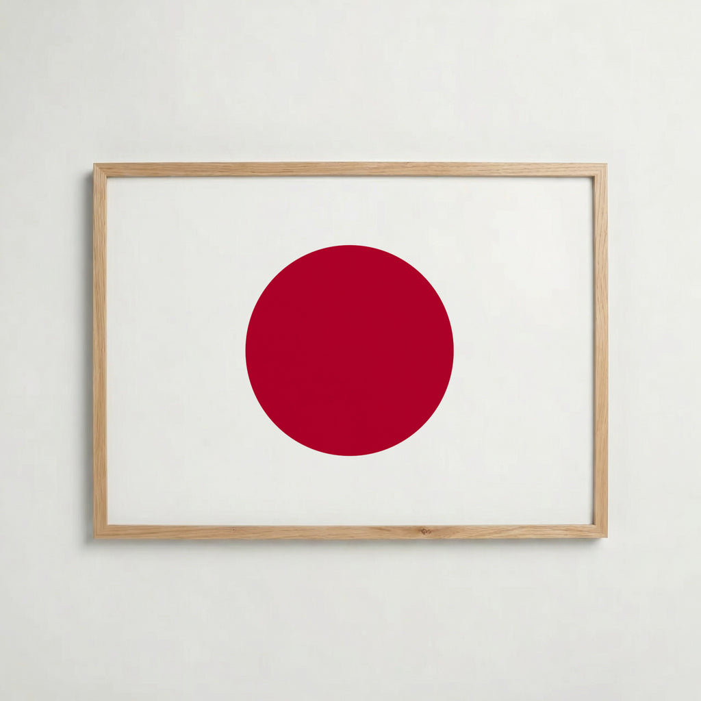 Japan National Flag Poster – poster väggdekoration inredning – Affischer hos Bozetto