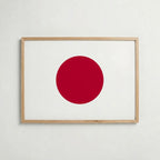 Japan National Flag Poster – poster väggdekoration inredning – Affischer hos Bozetto